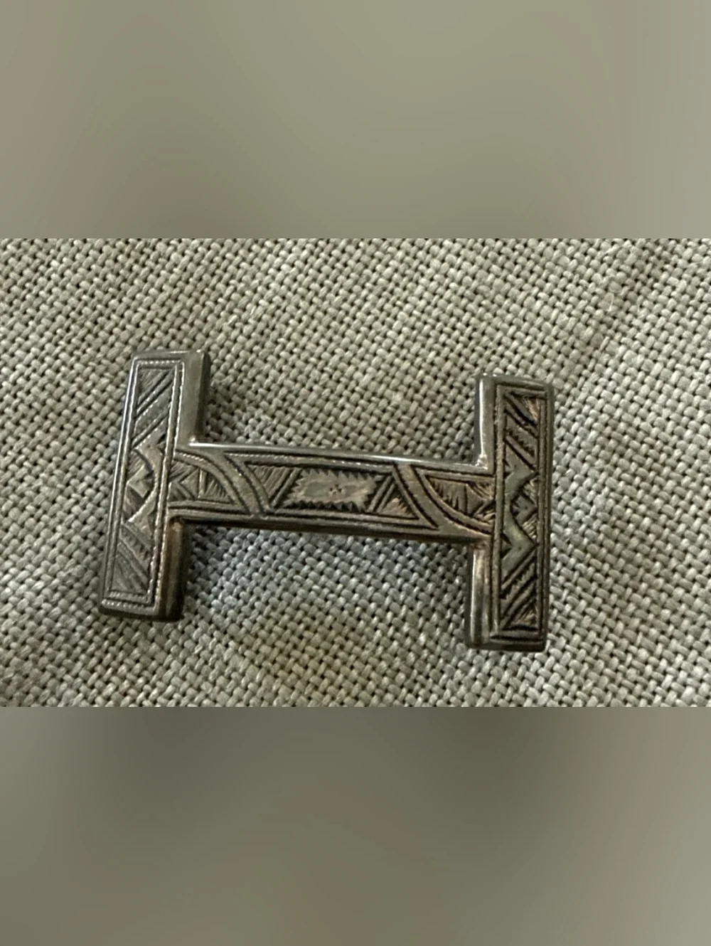 Hermes Tourag .925 Sterling Silver Buckle